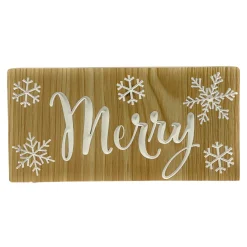 Merry Holiday Wood Block Sign< Fashion