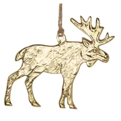 Metal Moose Ornament - Gold Tone< Outlet