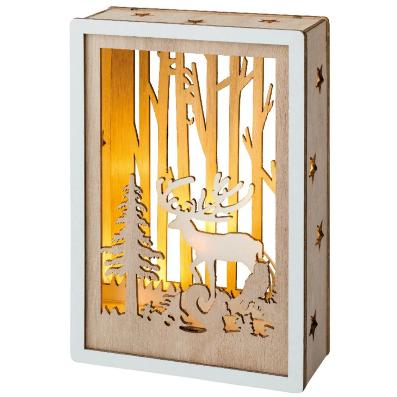 Micro LED Woodland Animals Shadow Box - The Christmas Loft<Lumineo Hot
