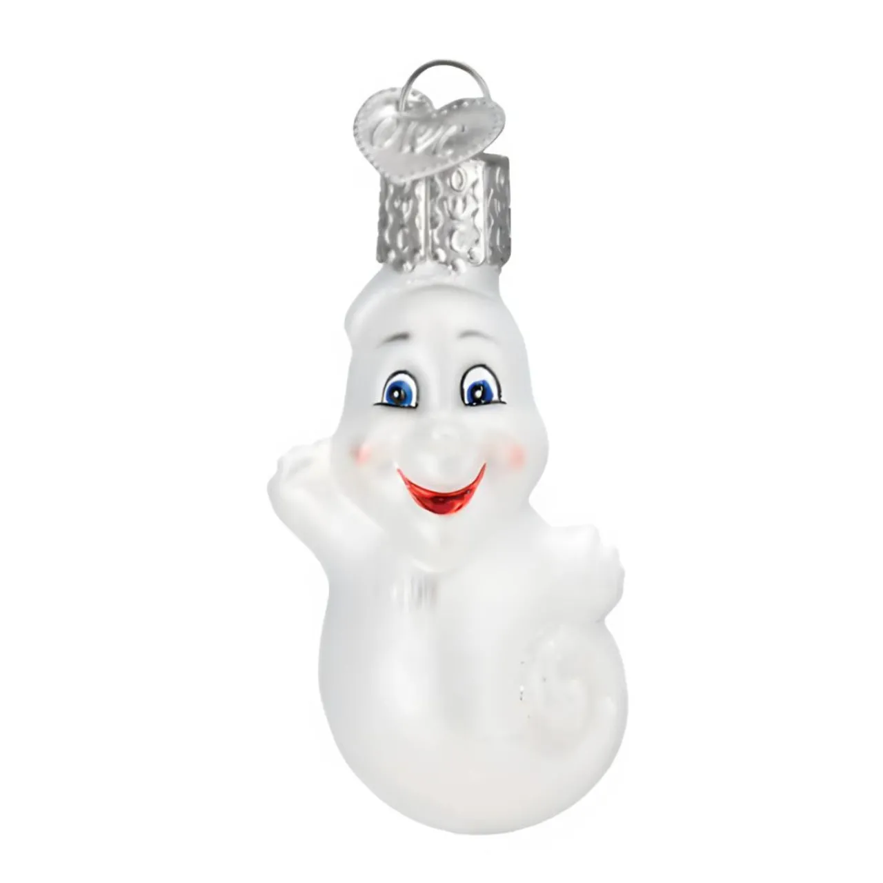 Mini Smiling Ghost Ornament<Old World Glass Hot