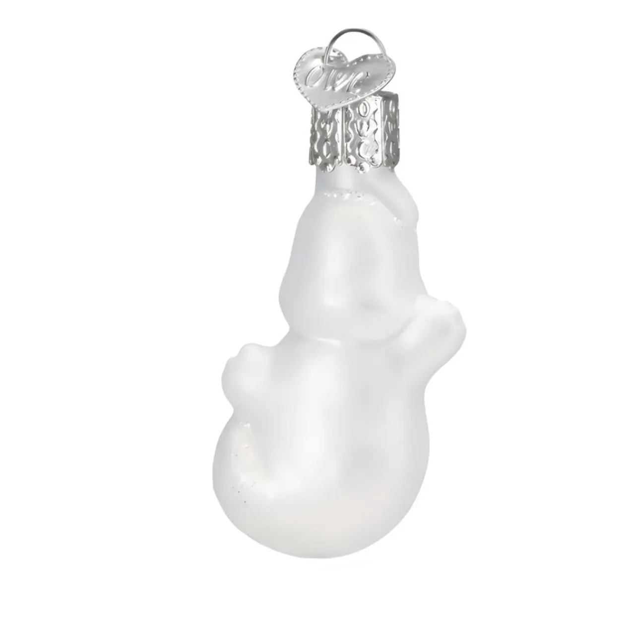 Mini Smiling Ghost Ornament<Old World Glass Hot
