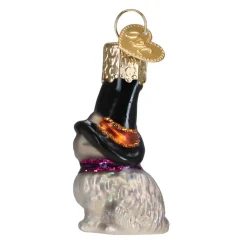 Mini Witch Cat Ornament<Old World Glass Sale