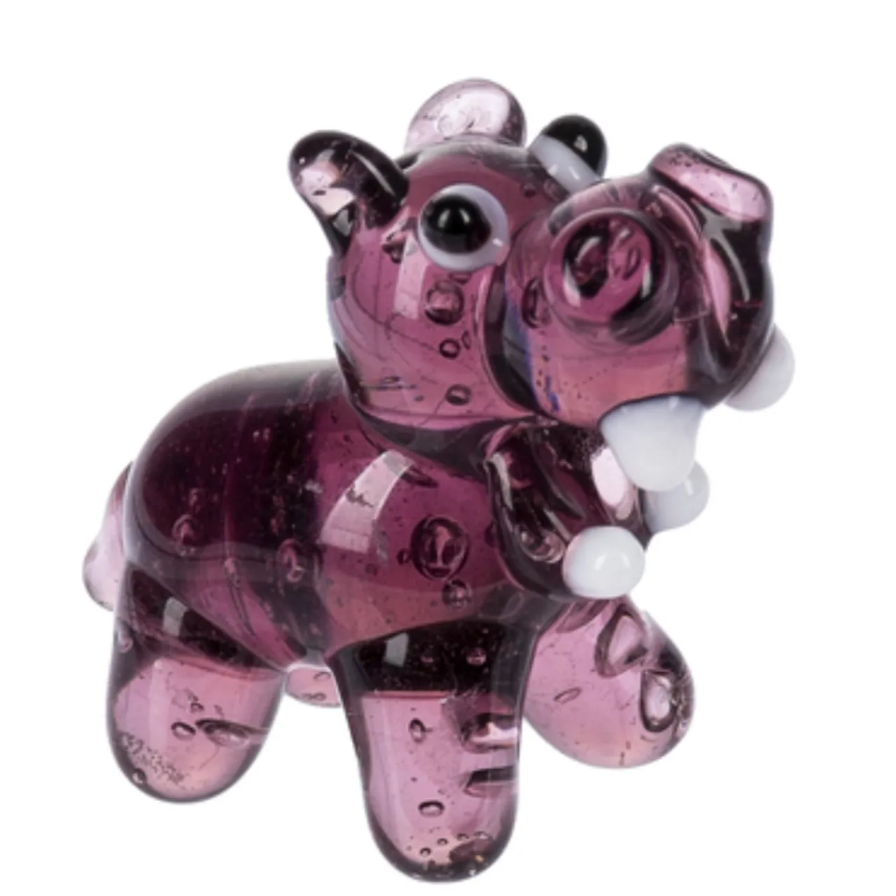 Miniature Purple Hippo Figurine< Clearance