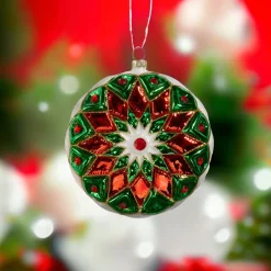 Multi-Color Starburst Ornament - Green< Discount