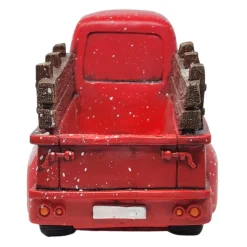 Musical Lit Snowy Red Pick Up Truck - The Christmas Loft< Fashion