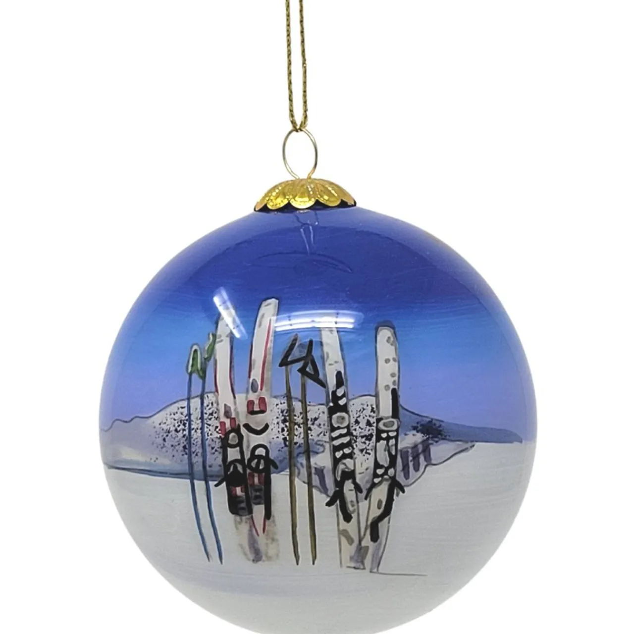 New Hampshire Ski Poles Ornament - The Christmas Loft< New