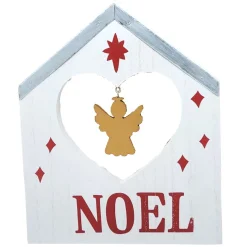 Noel Angel In Heart Wood Sign - The Christmas Loft< Hot