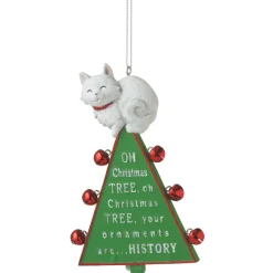 Oh Christmas Tree Cat Ornament | The Christmas Loft< Clearance