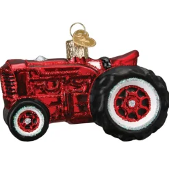 Old World Christmas - Red Farm Tractor Ornament | The Christmas Loft<Old World Glass Hot