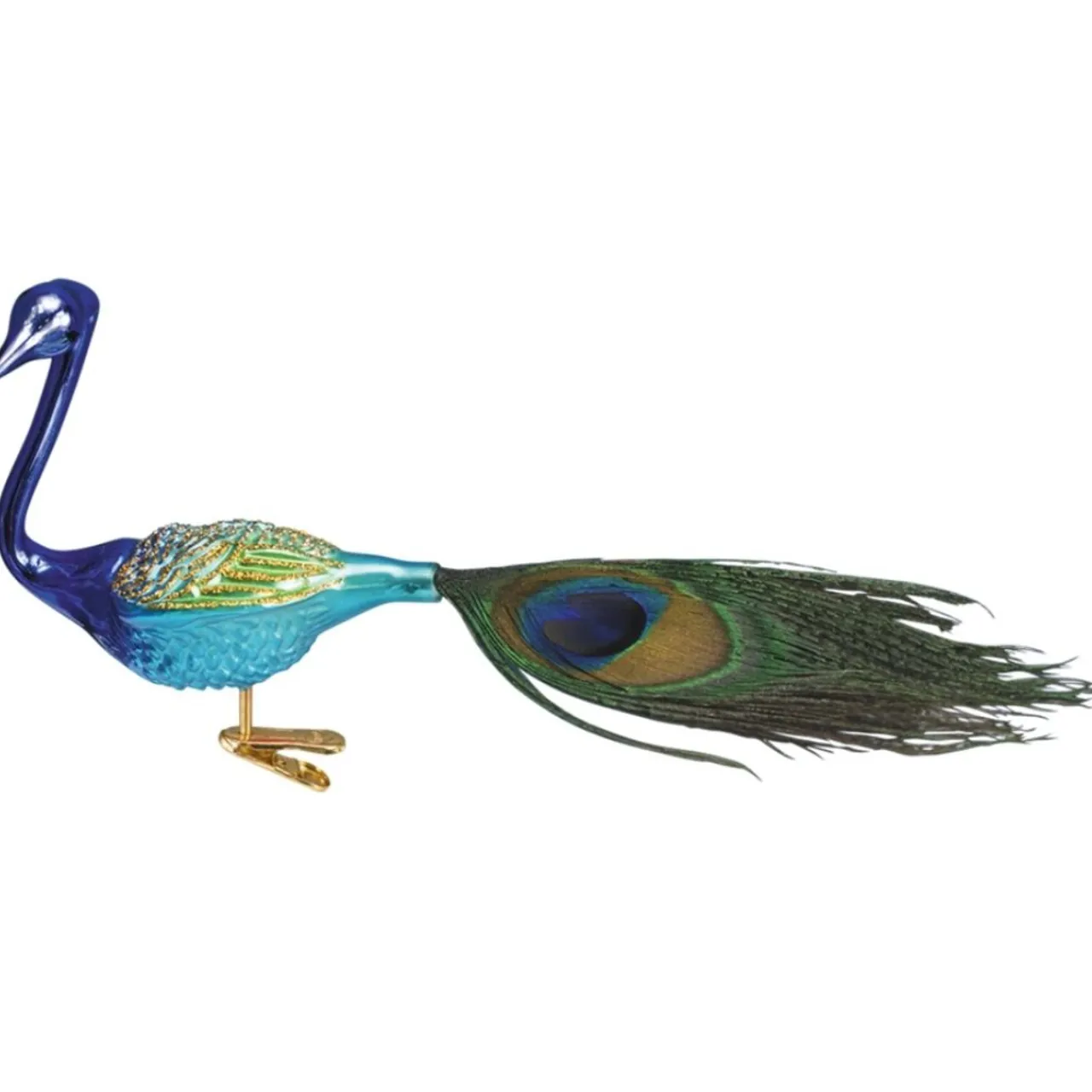 Old World Christmas- Magnificent Peacock Clip | The Christmas Loft<Old World Glass New