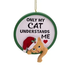 Only My Cat Understands Me Ornament<Kurt Adler Hot