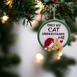Only My Cat Understands Me Ornament<Kurt Adler Hot