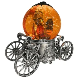 Orange B/O Lighted Halloween Spinning Water Globe w/ Rotating Figurine< Clearance