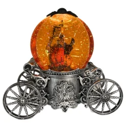 Orange B/O Lighted Halloween Spinning Water Globe w/ Rotating Figurine< Clearance
