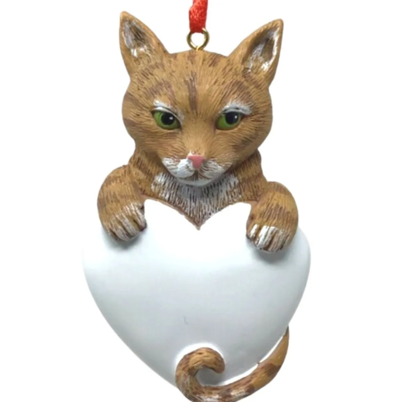 Orange Tabby Cat Ornament For Personalization - The Christmas Loft< Best