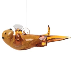 Otter Artglass Hanging Ornament< Hot