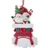 Our 1st Christmas Santa and Mrs. Claus Sled Hanging Ornament for Personalization<Kurt Adler Fashion