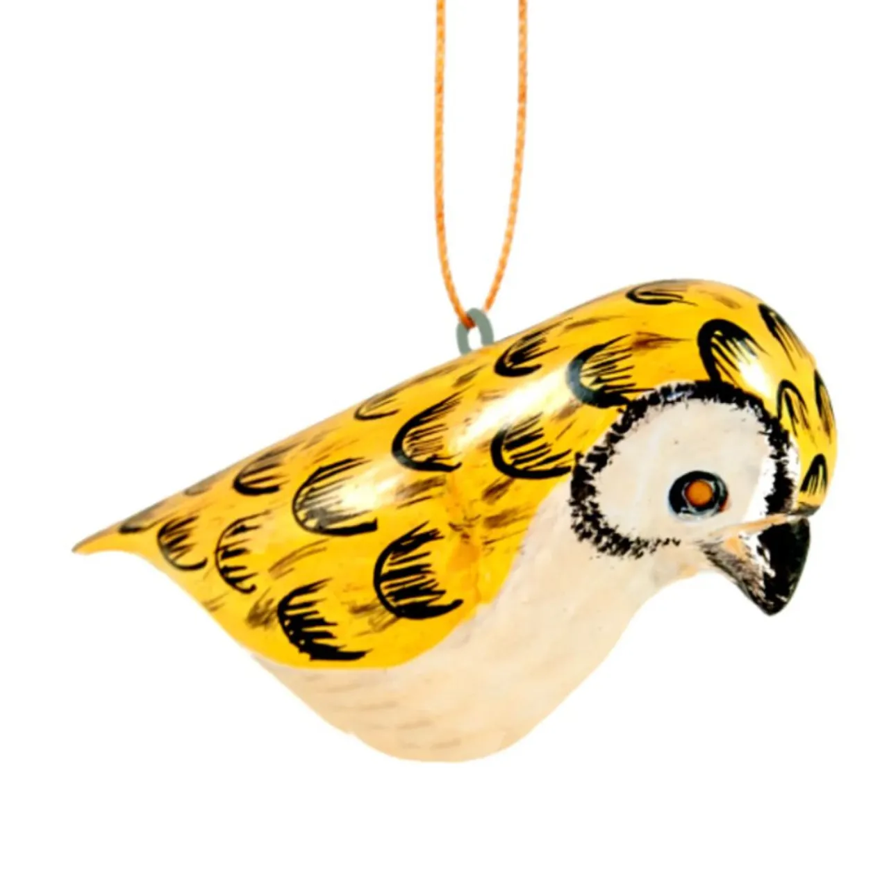 Owl Wood Bird Ornament< Clearance