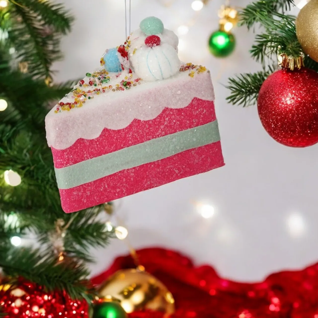 Pastel Cake Slice Ornament< Discount