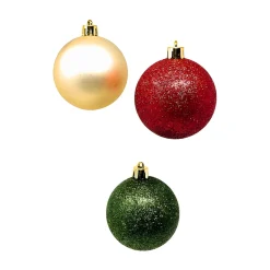 33pc Shatterproof Christmas Ornaments Set with Red Star Topper< Online