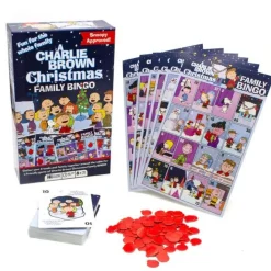 Peanuts Charlie Brown Christmas Family Bingo Game Set< Clearance