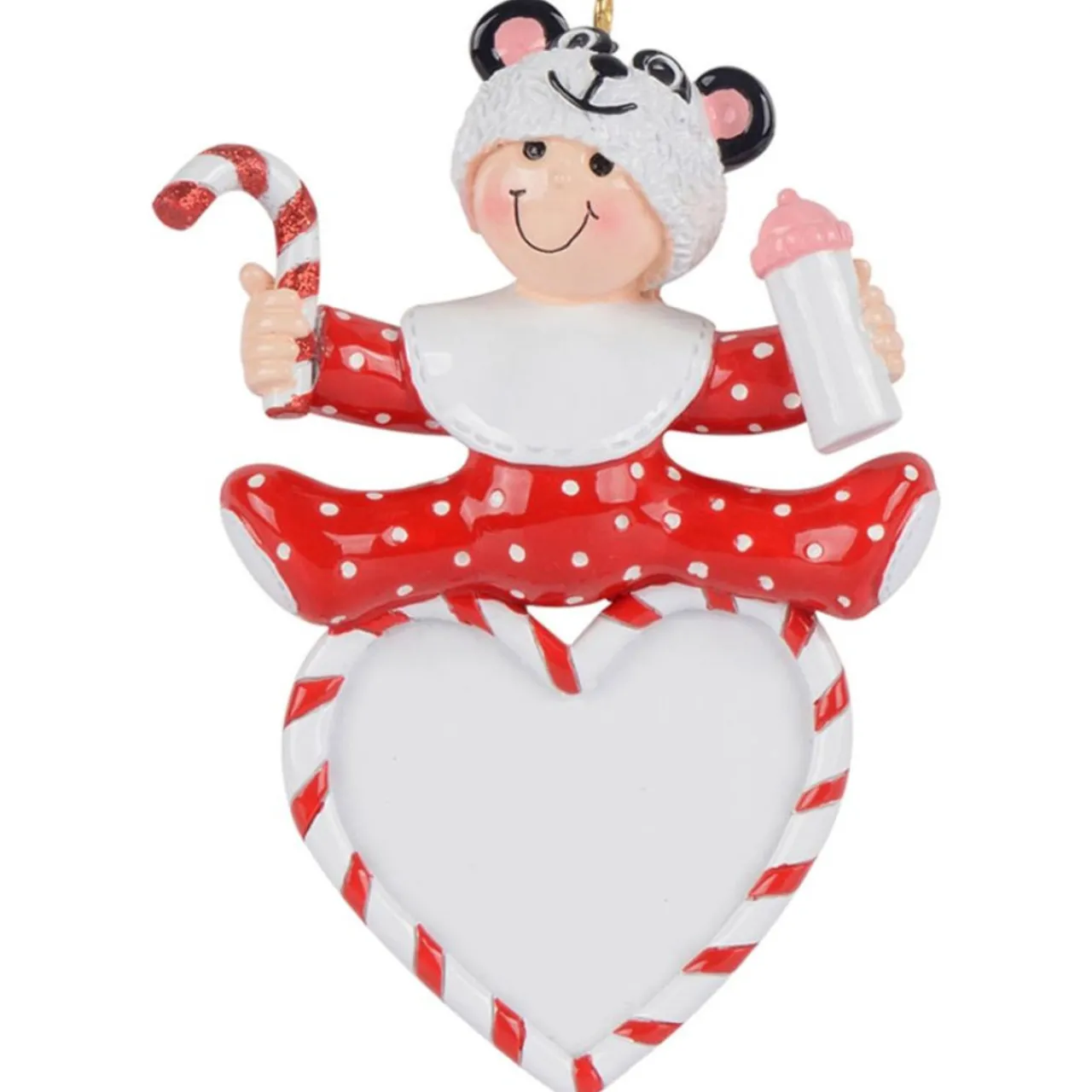 Personalized Baby In Panda Hat Ornament | The Christmas Loft< Best