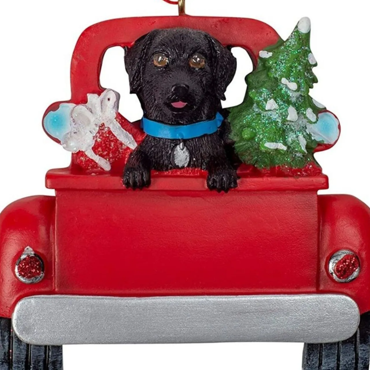 Personalized Black Labrador In Back Of Truck Ornament | The Christmas Loft<Kurt Adler Outlet