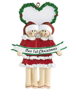 Personalized Female Couple Christmas Ornament< Best