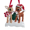Personalized Rudolph The Red Nose Reindeer & Clarice Ornament<Kurt Adler Clearance