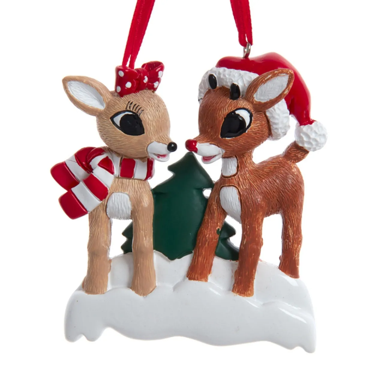 Personalized Rudolph The Red Nose Reindeer & Clarice Ornament<Kurt Adler Clearance