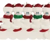 Personalized 5 Snowmen On A Tobbogan Ornament< New