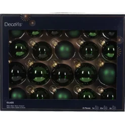 21 Piece Pine Green Glass Ball Ornament Set< Fashion