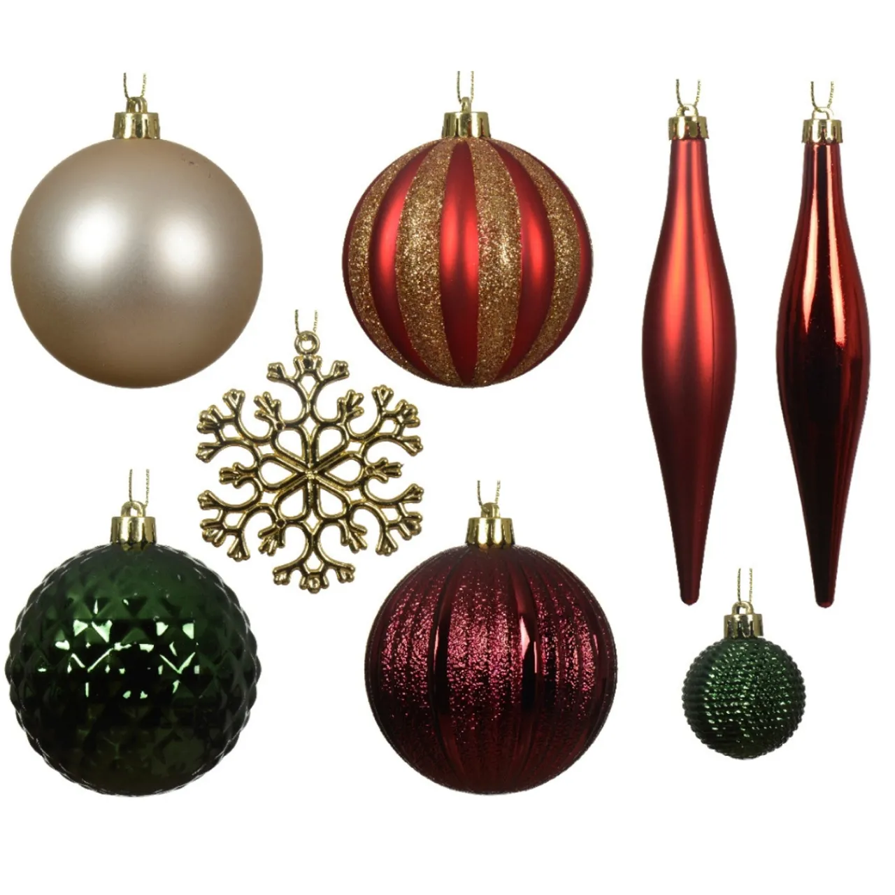 46 Piece Shatterproof Classic Christmas Ornament Set< Discount