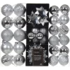 40 Piece Silver Shatterproof Ornament Set< Online