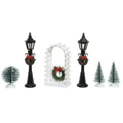 6 Piece Village Accessory Set< Clearance