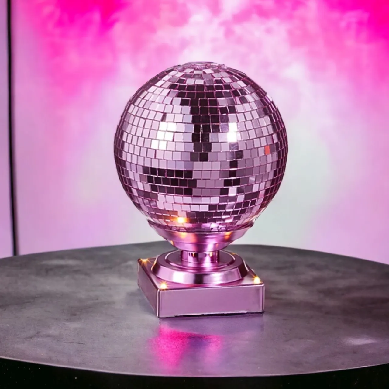 Pink Animated Spinning Disco Ball< Hot