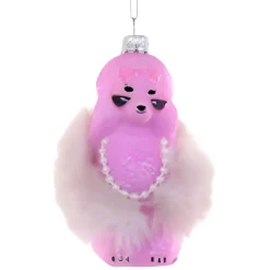 Pink Glam Poodle Ornament, Feather Boa Detail<Cody Foster & Co. Fashion