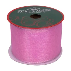 Pink Iridescent Sheer Wired Ribbon<Kurt Adler Best