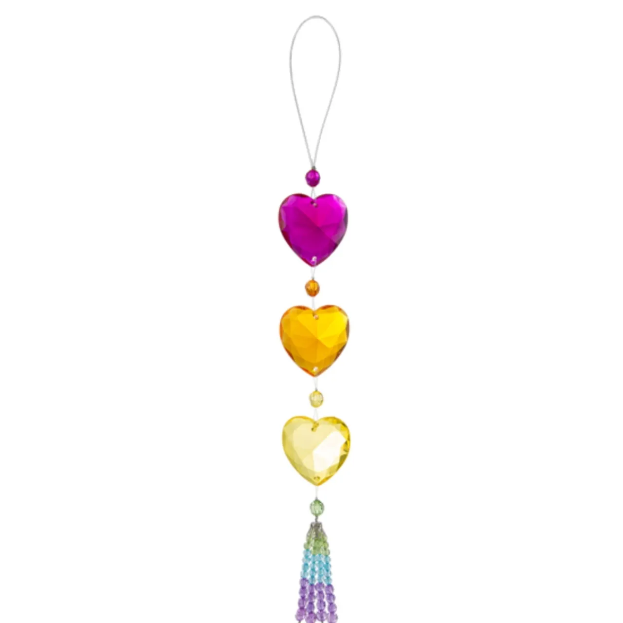 Pink Rainbow Heart Ornament< Sale