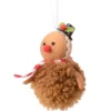 Plush Gingerbread With Black Hat Ornament - The Christmas Loft< Online