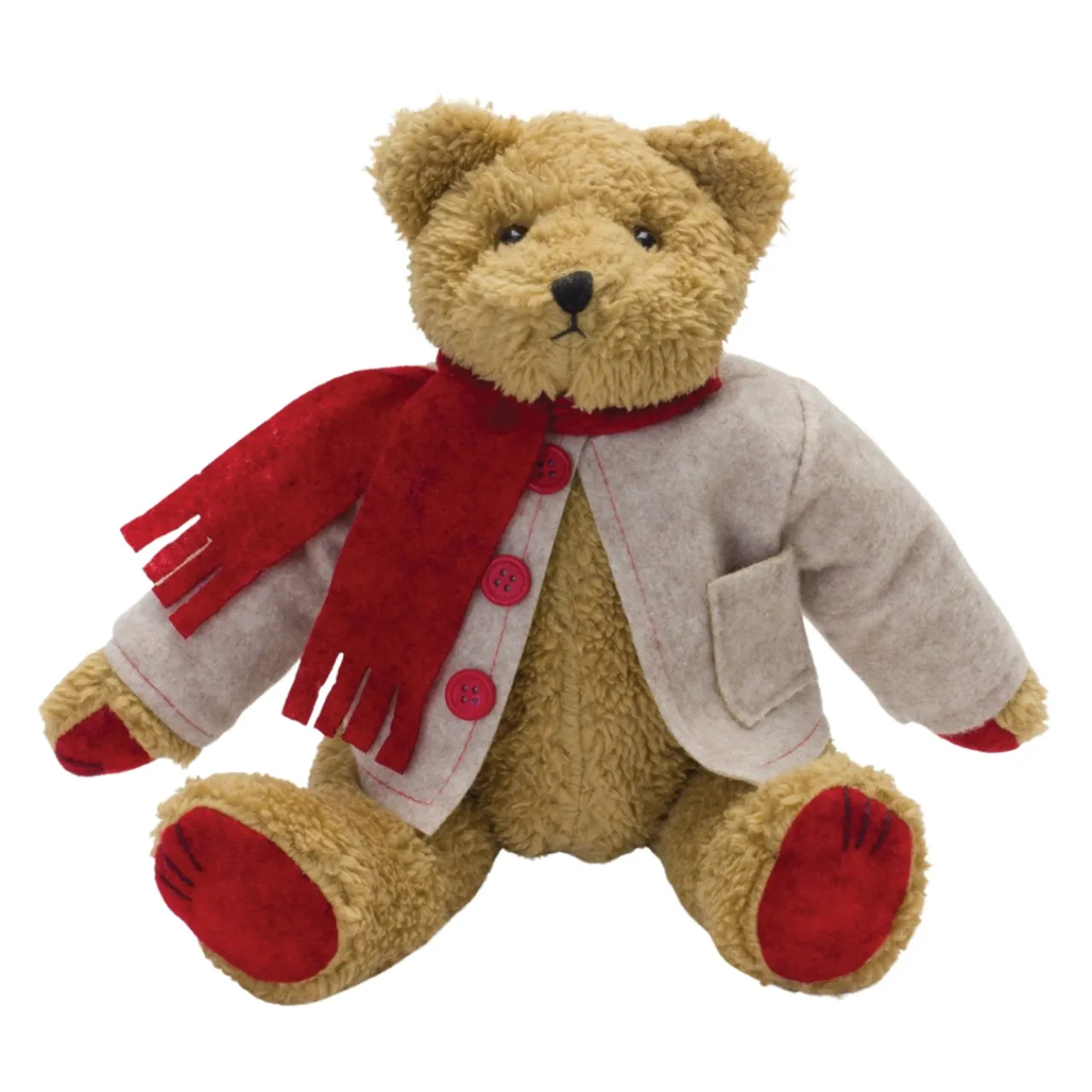 Plush Teddy Bear with Coat and Scarf< Sale