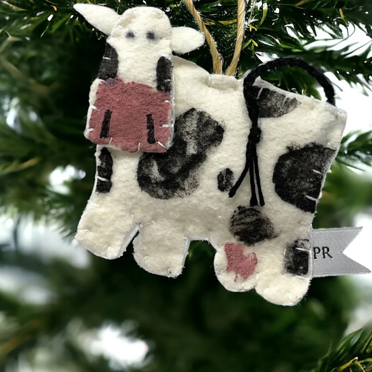 Cow Ornament<Priscilla Racki Best