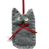 Handmade Painted Cat Ornament<Priscilla Racki Online