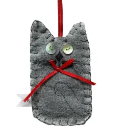 Handmade Painted Cat Ornament<Priscilla Racki Online