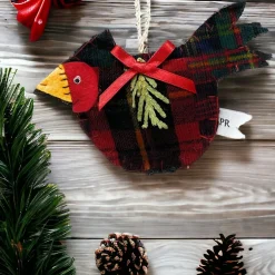 Plaid Cardinal Ornament<Priscilla Racki Outlet