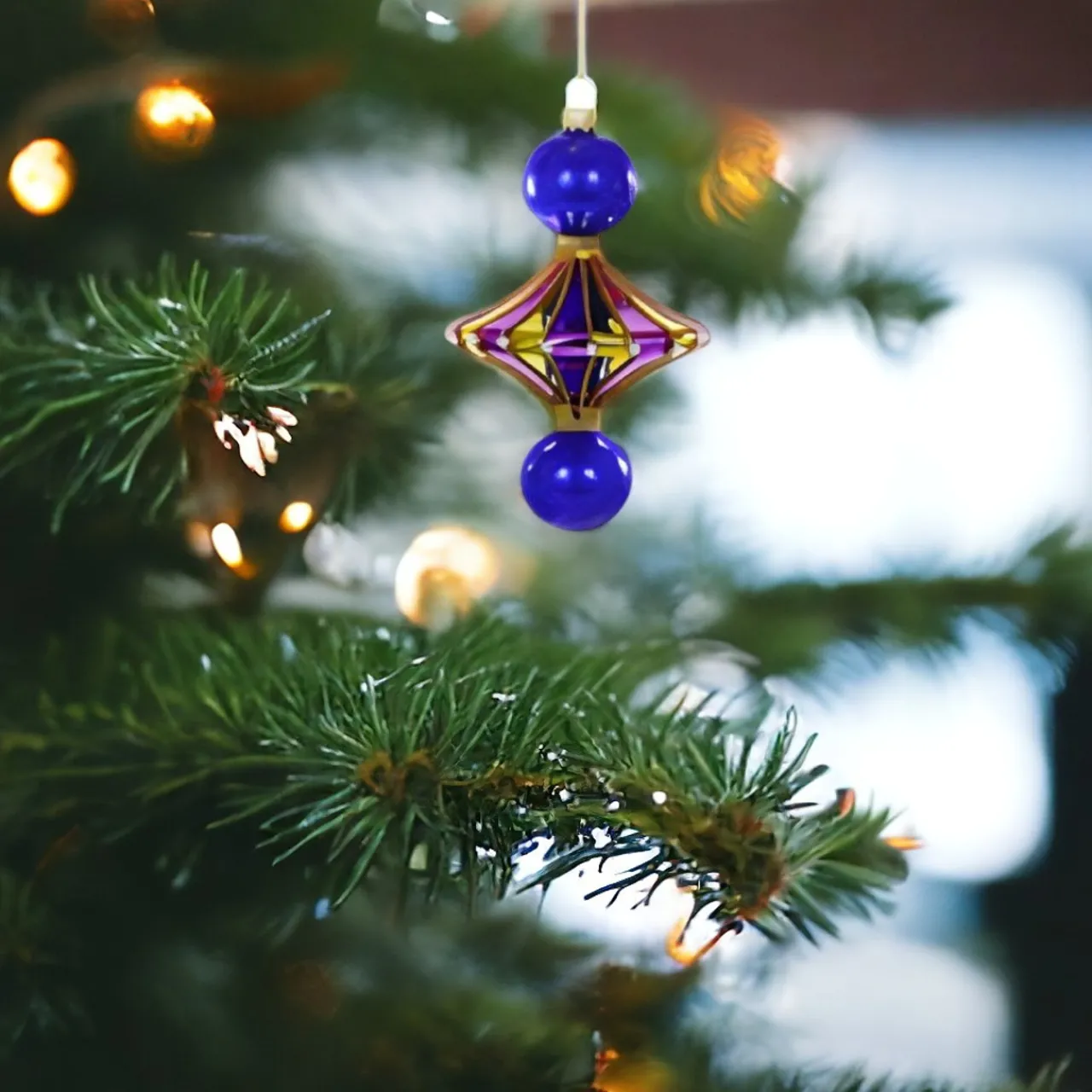 Purple Merry & Bright Spindle Ornament<Cody Foster & Co. Hot