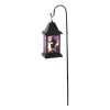 Purple Solar Powered Lantern With Witch Yard Theme< Outlet