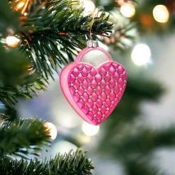 Quilted Pink Purse Ornament< Clearance