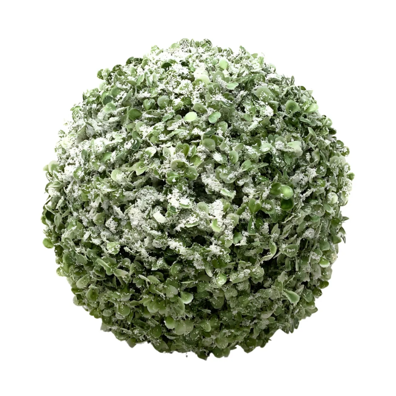 10" Iced Boxwood Kissing Ball Decor< Outlet