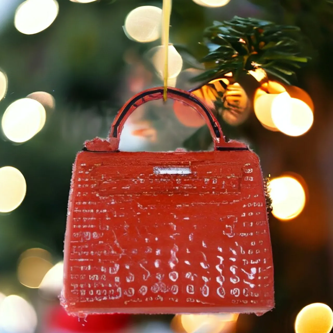 Red Alligator Luxury Handbag Ornament<Cody Foster & Co. Best